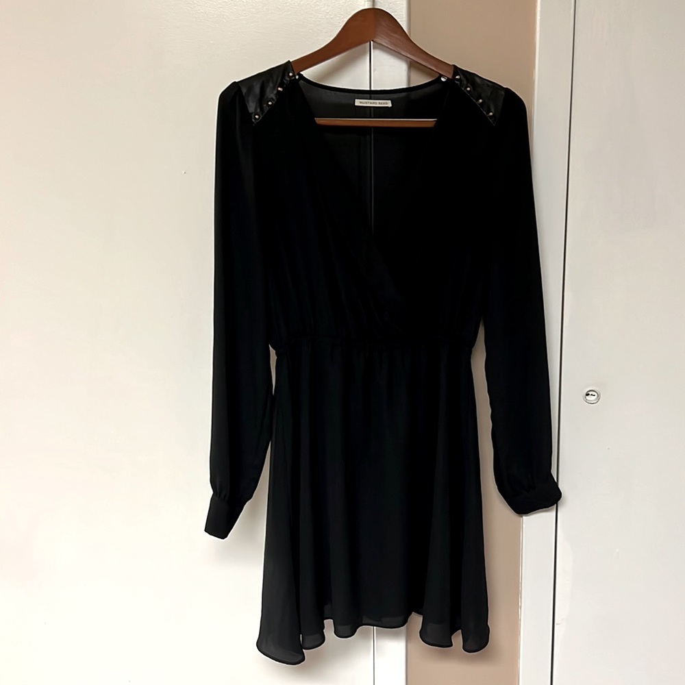 Black Long Sleeve Dress - Size L like New